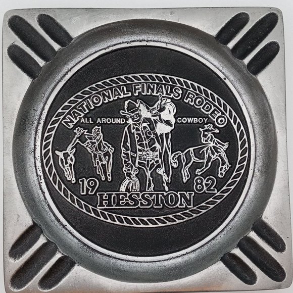 1982 NFR Rodeo Ashtray All Around Cowboy Hesston RARE National Finals Horse - Picture 9 of 9